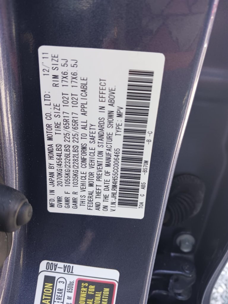 2012 Honda CR-V - $10,999