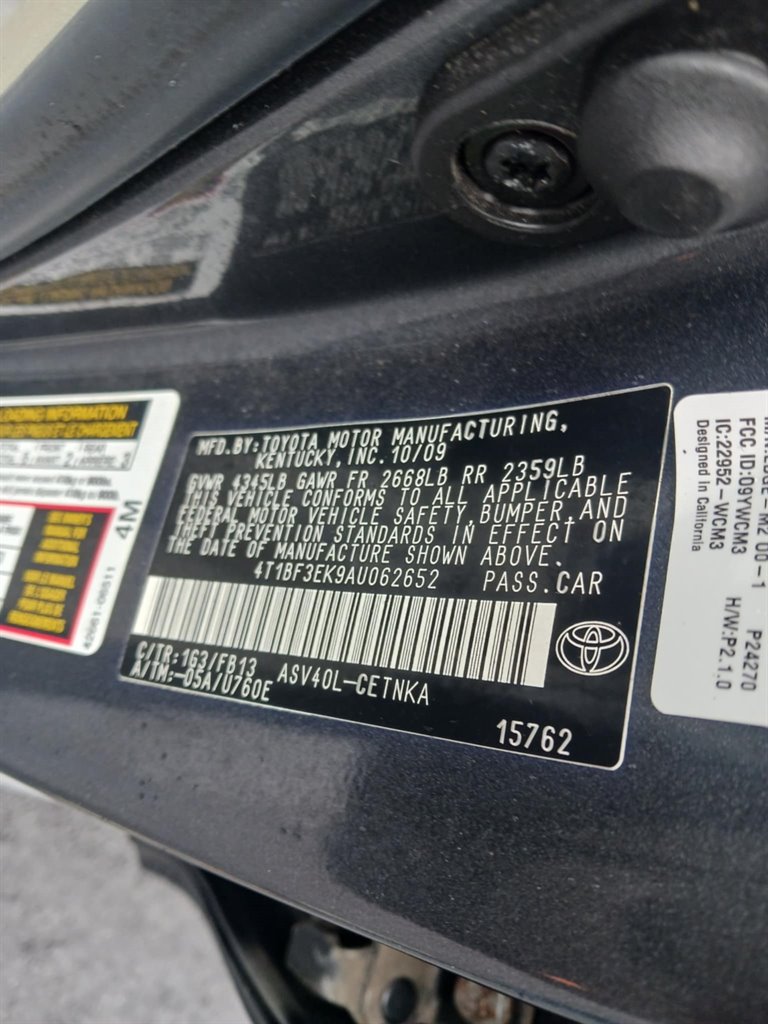 2010 Toyota Camry - $7,999
