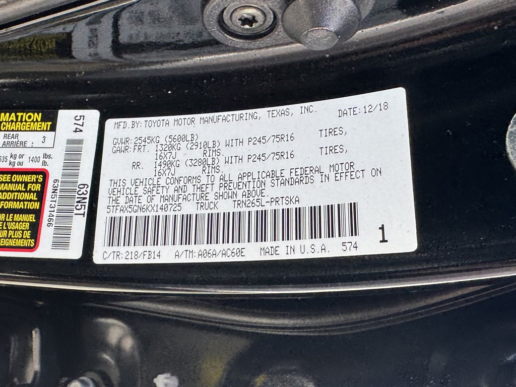 2019 Toyota Tacoma - $23,980