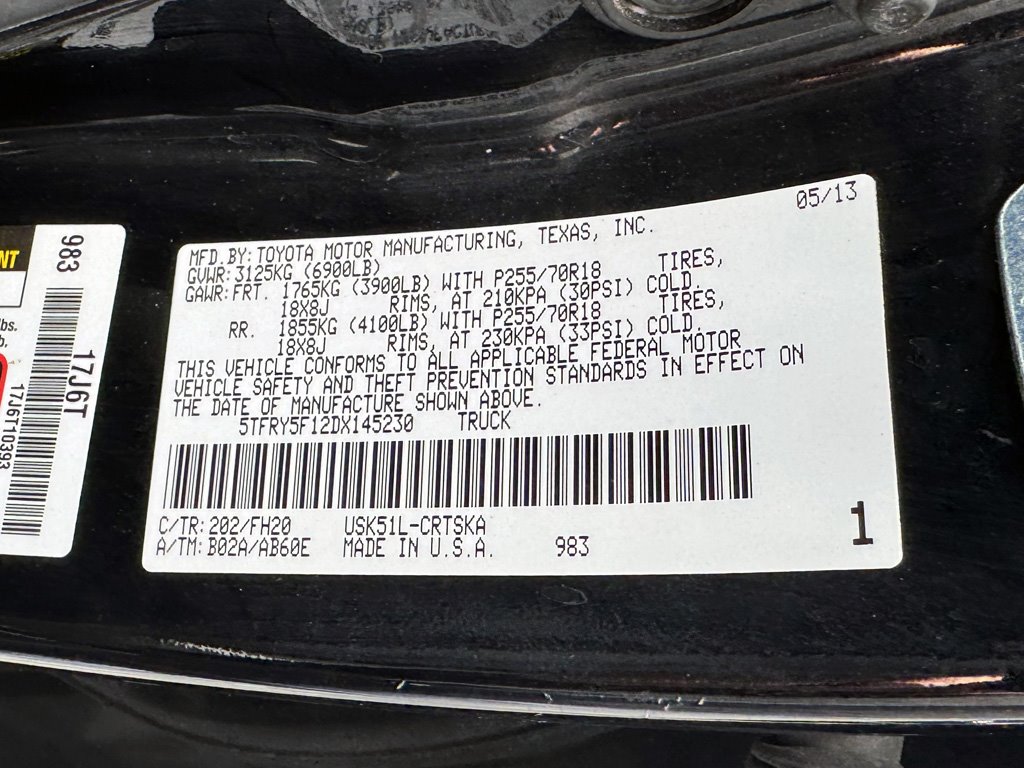 2013 Toyota Tundra - $18,980