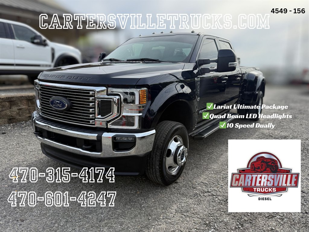 Blue,Dark 2021 Ford F-350 Super Duty Lariat Crew Cab LB DRW 4WD Pickup Truck Four-Wheel Drive Automatic