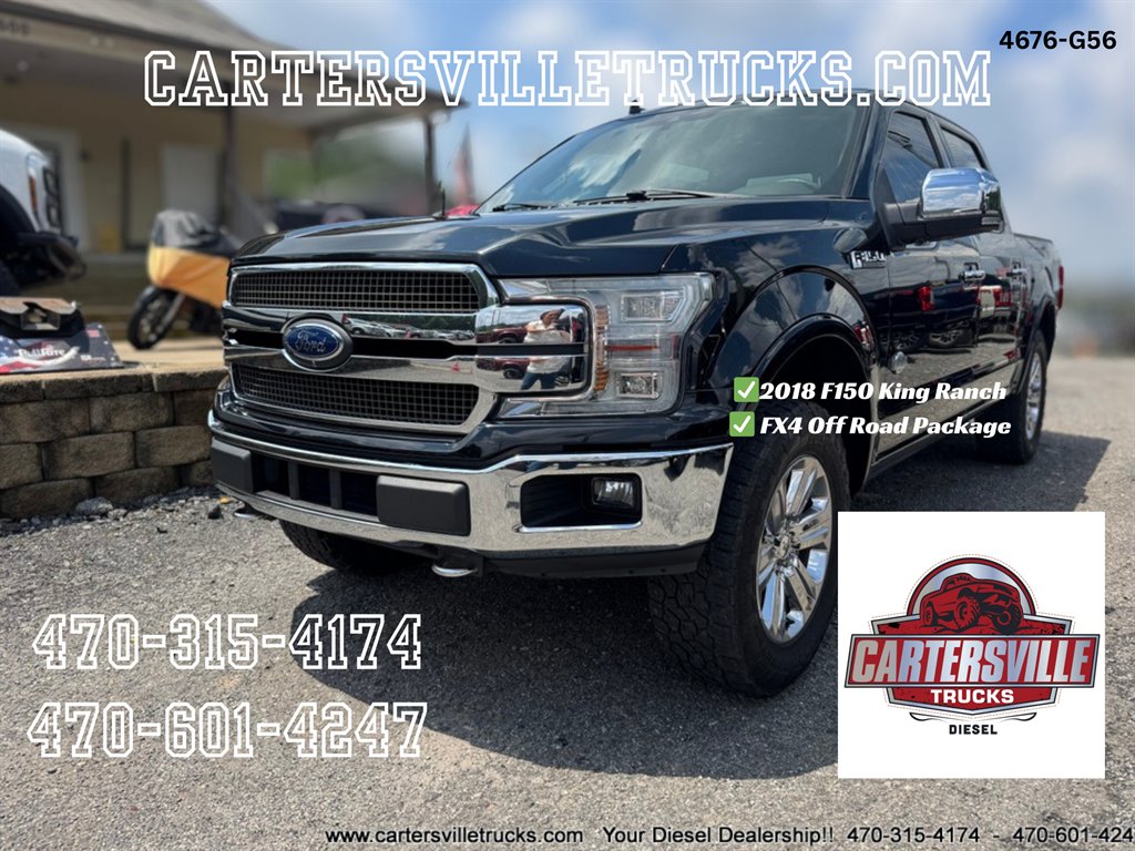 Black 2018 Ford F-150 King Ranch SuperCrew 4WD Pickup Truck Four-Wheel Drive Automatic