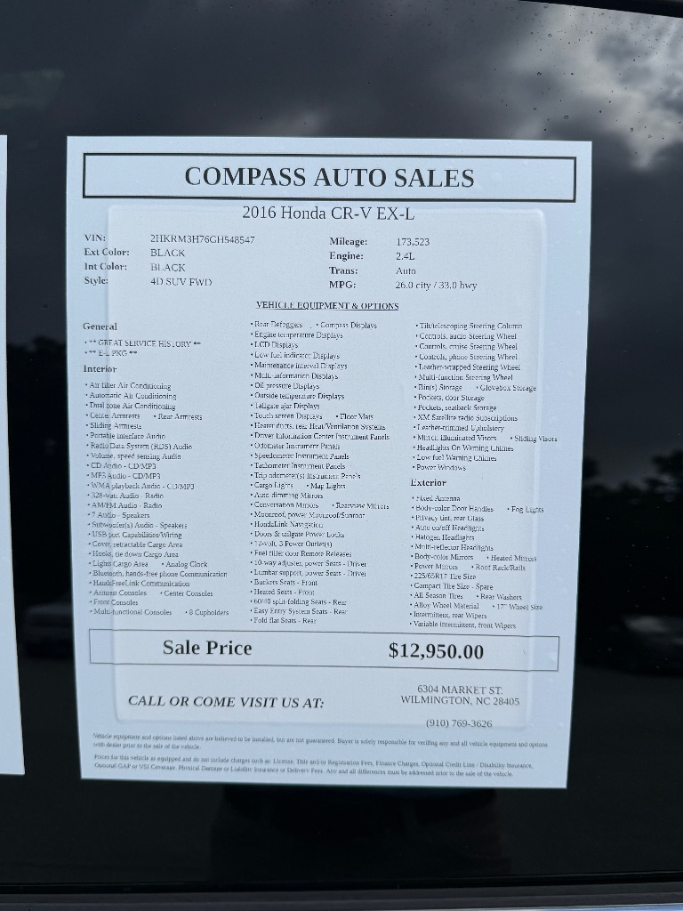2016 Honda CR-V - $12,950