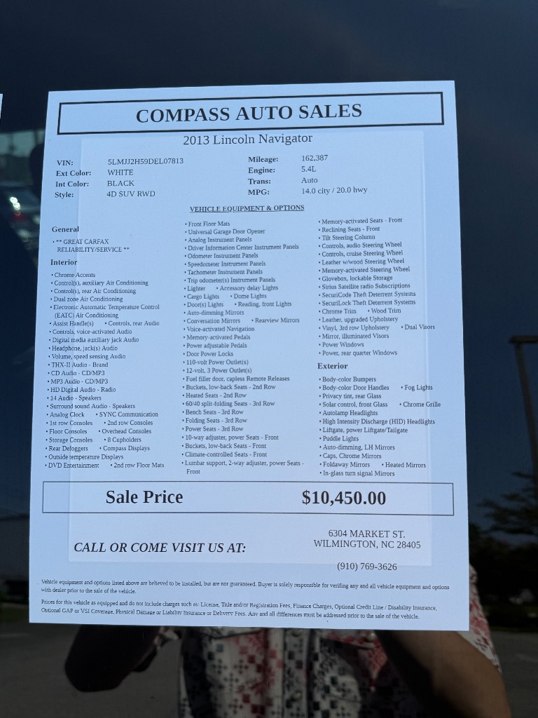 2013 Lincoln Navigator - $10,450