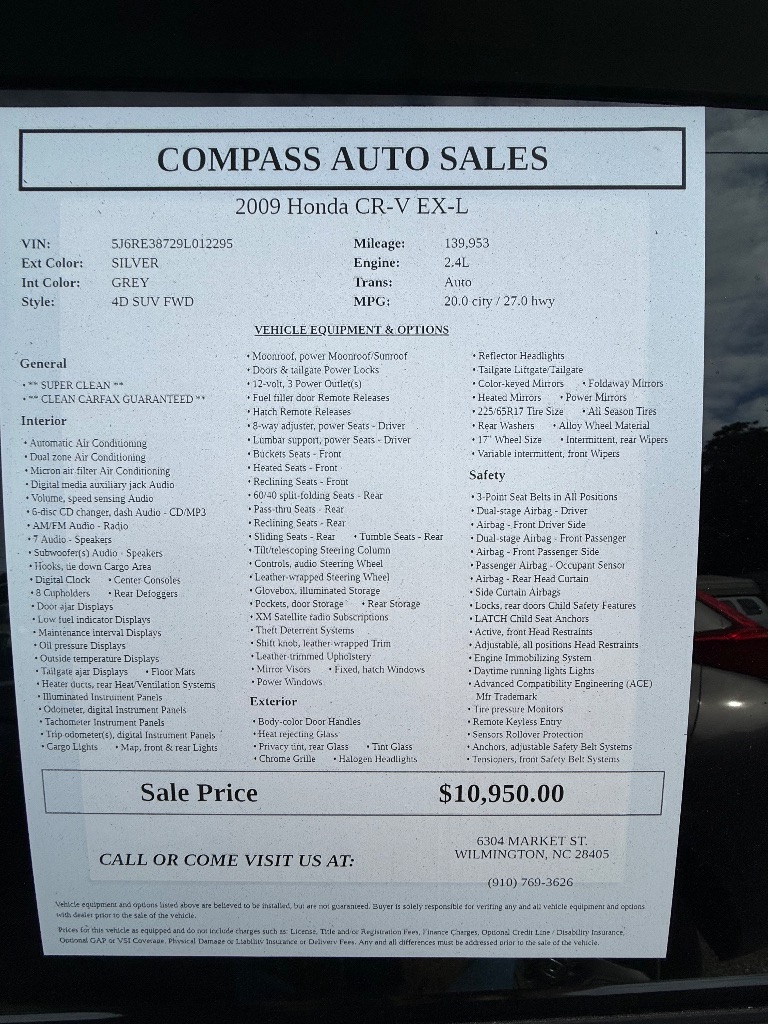 2009 Honda CR-V - $10,950