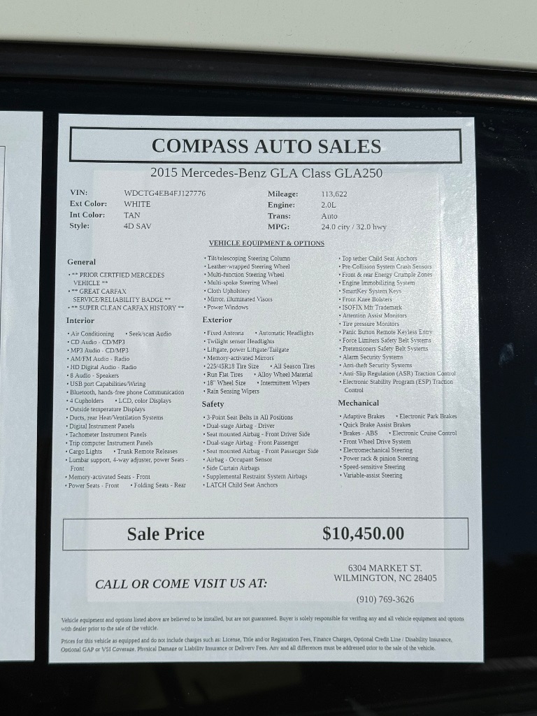 2015 Mercedes-Benz A-Class - $11,450