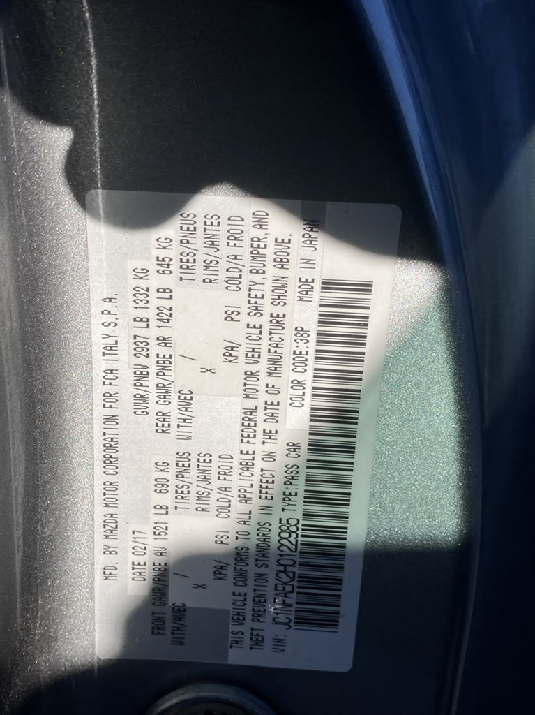 2017 FIAT 124 Spider - $14,995