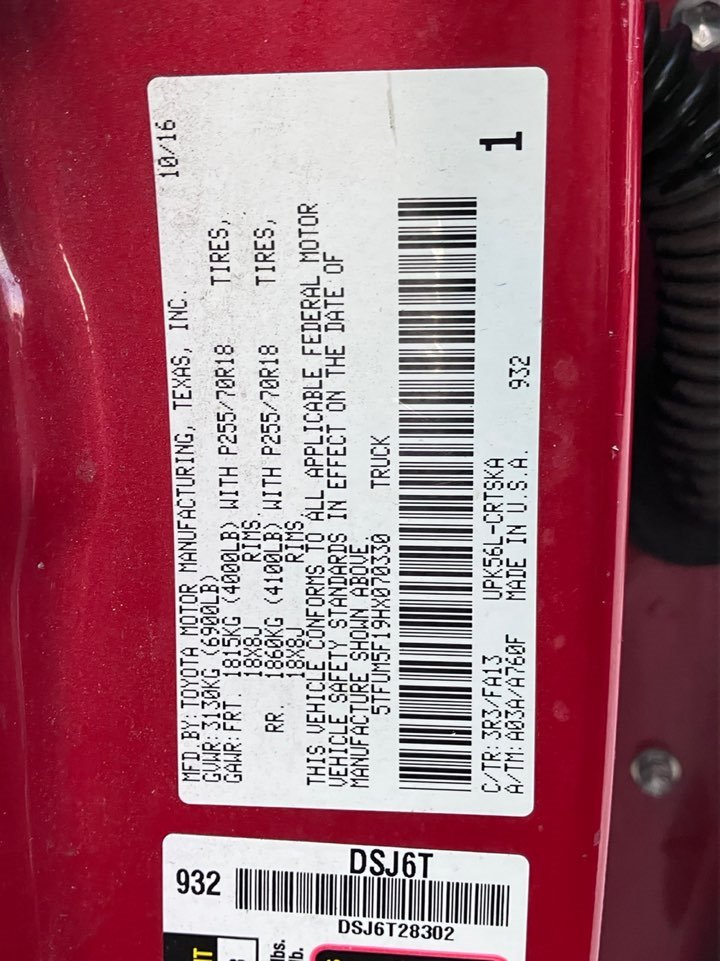 2017 Toyota Tundra SR photo