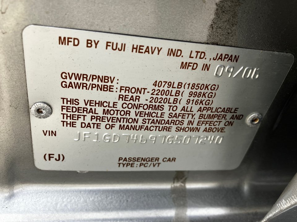 2007 Subaru Impreza - $9,995