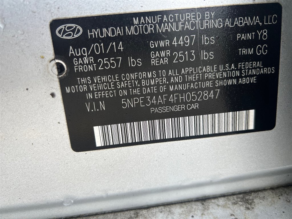 2015 Hyundai Sonata - $8,995