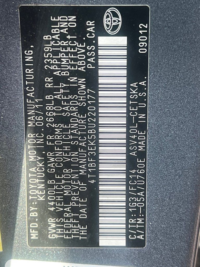 2011 Toyota Camry photo