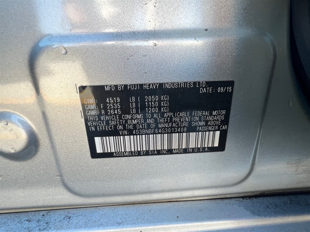 2016 Subaru Legacy - $8,995