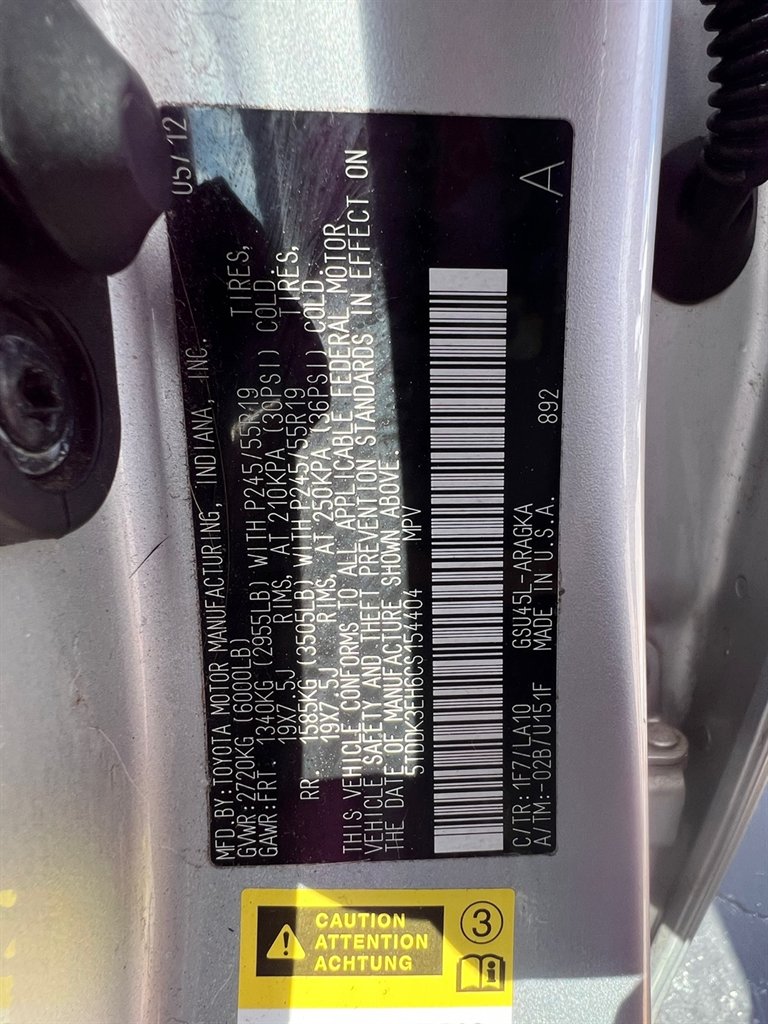 2012 Toyota Highlander Limited photo