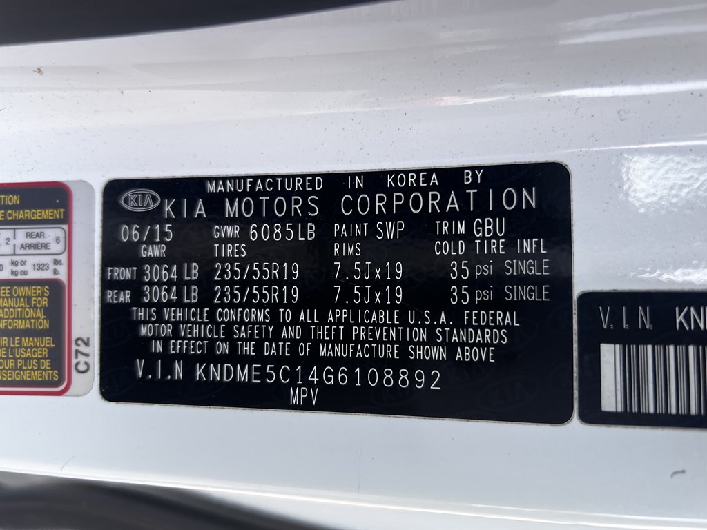 2016 Kia Sedona - $9,695