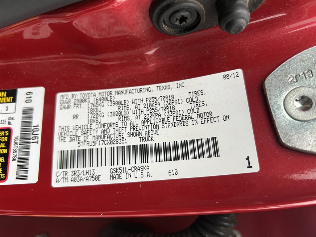 2012 Toyota Tundra - $10,995