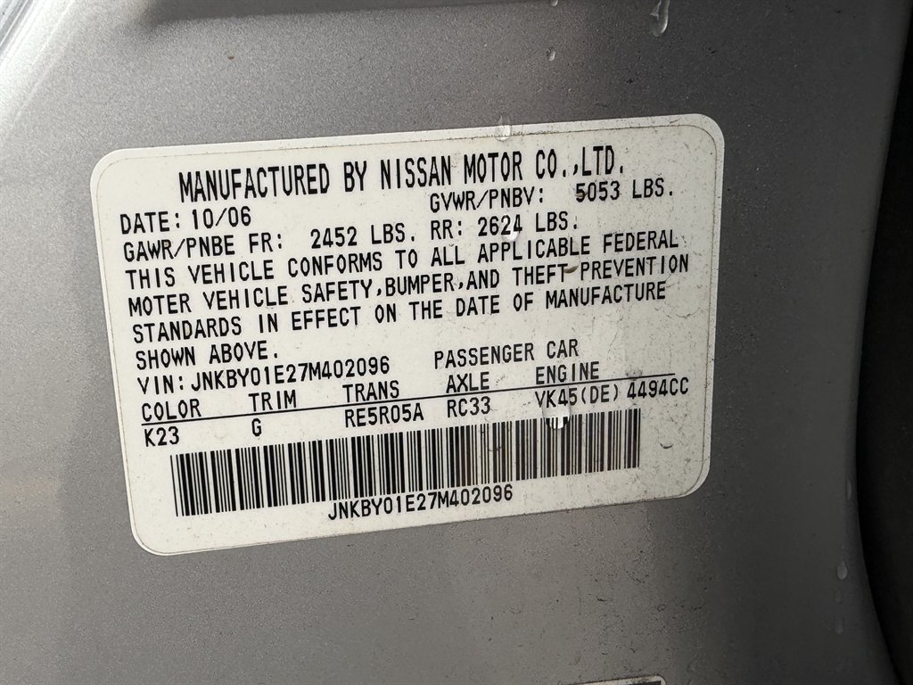 2007 INFINITI M - $7,995