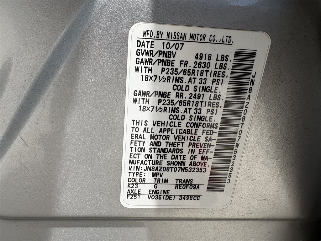 2007 Nissan Murano - $6,995