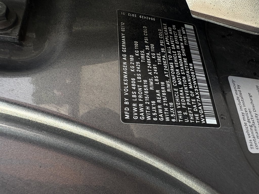 2012 Volkswagen Tiguan - $5,995