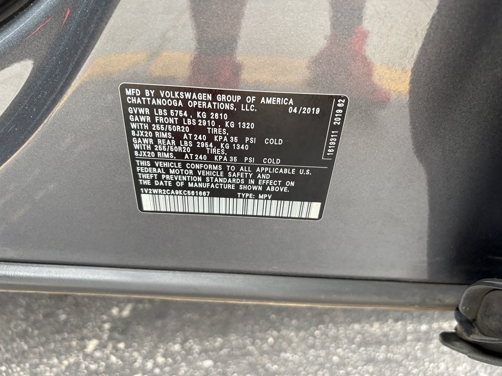 2019 Volkswagen Atlas - $11,995