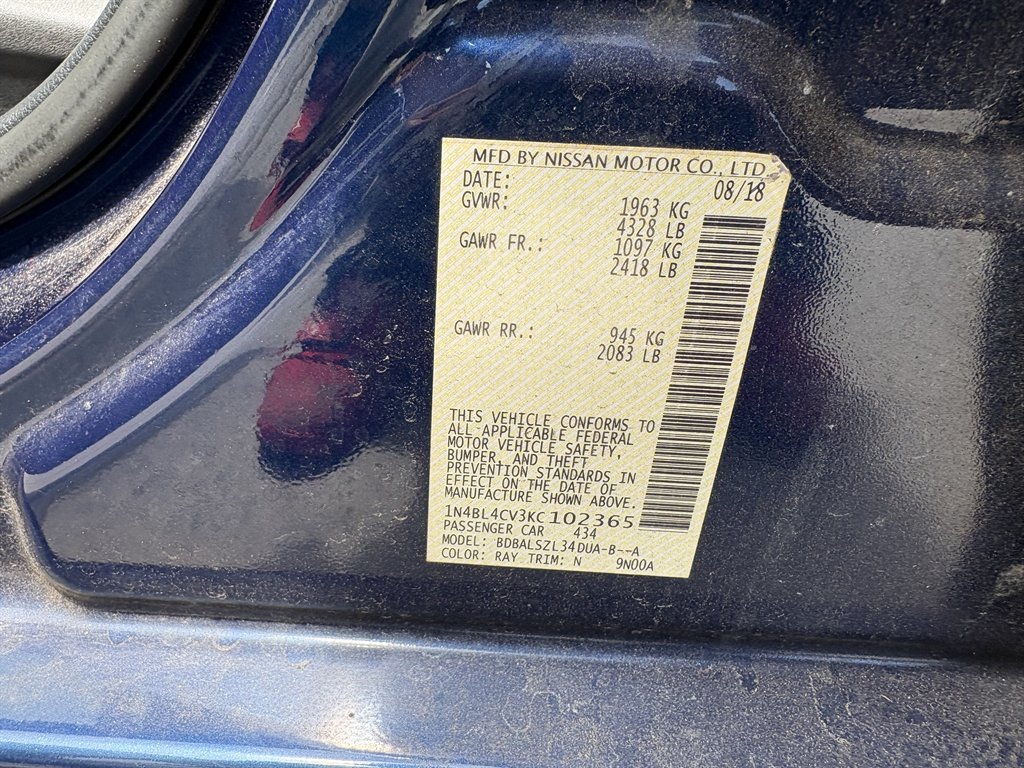 2019 Nissan Altima - $9,995