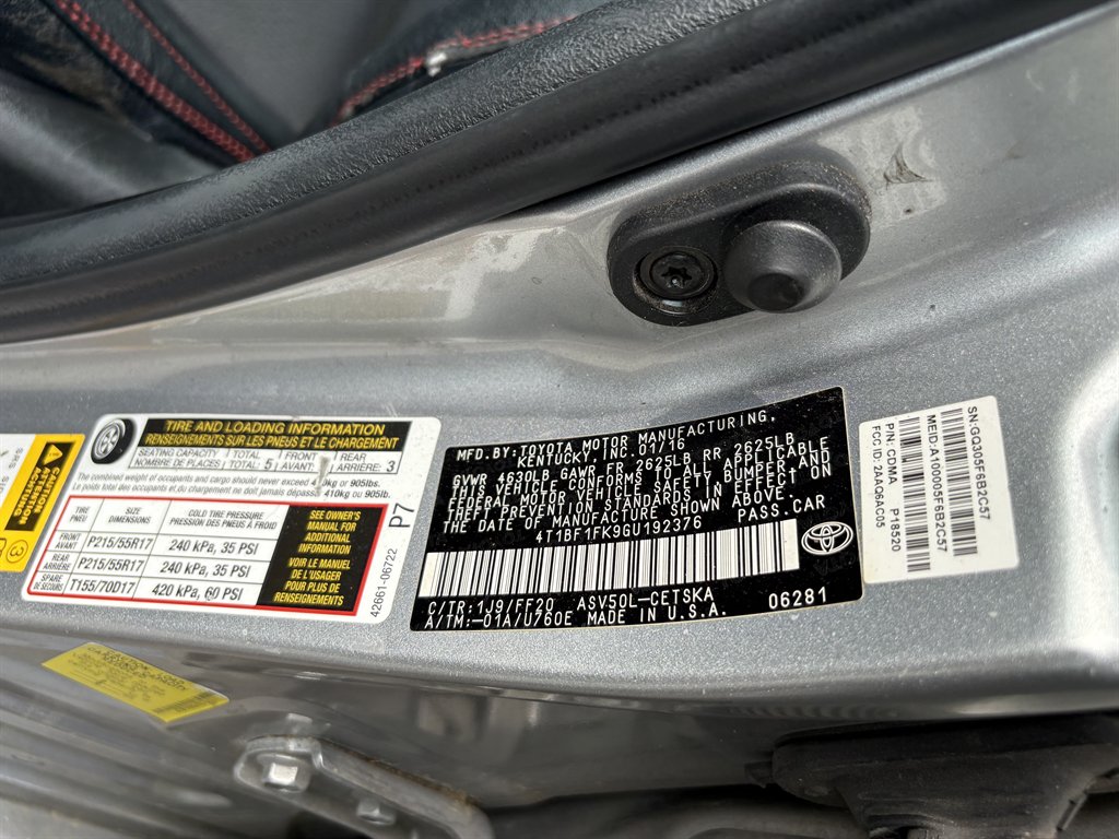 2016 Toyota Camry - $6,995