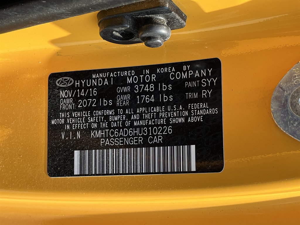 2017 Hyundai Veloster - $6,995