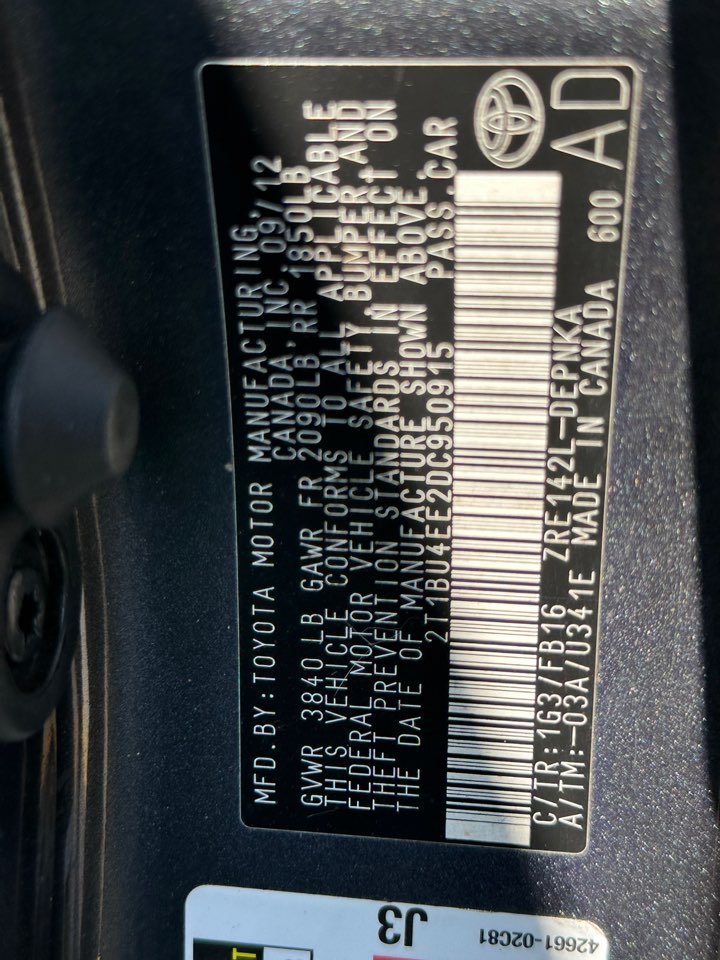 2013 Toyota Corolla - $8,995