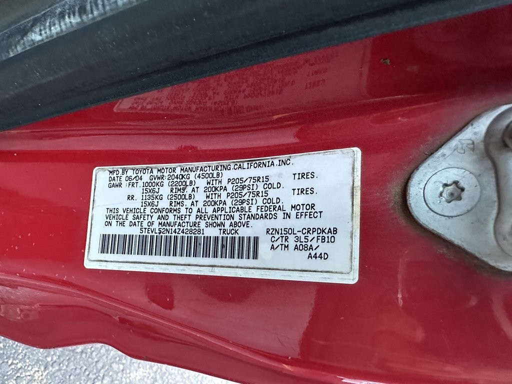 2004 Toyota Tacoma - $8,895