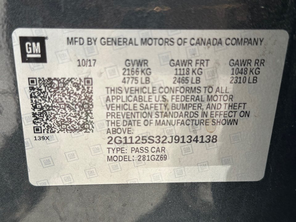 2018 Chevrolet Impala - $4,995