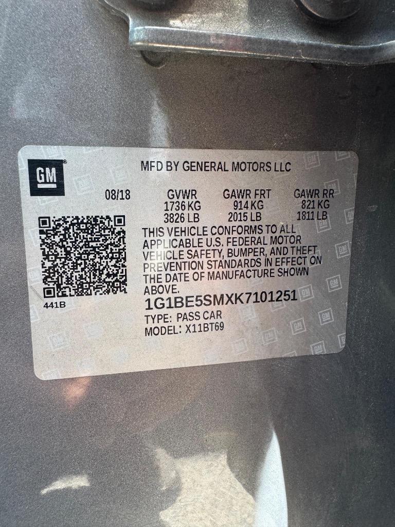 2019 Chevrolet Cruze - $9,995