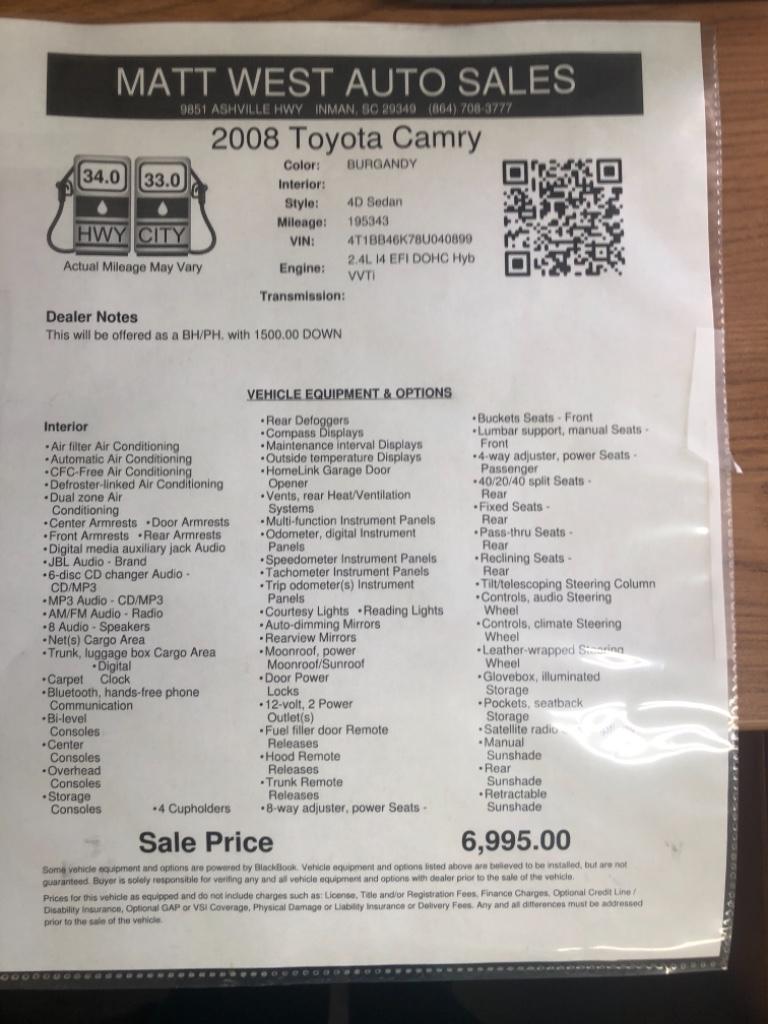 2008 Toyota Camry Hybrid photo