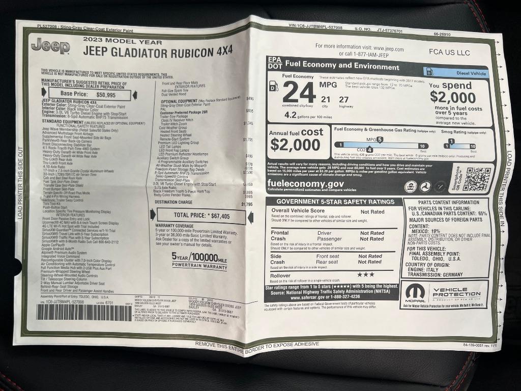 2023 Jeep Gladiator - $38,950