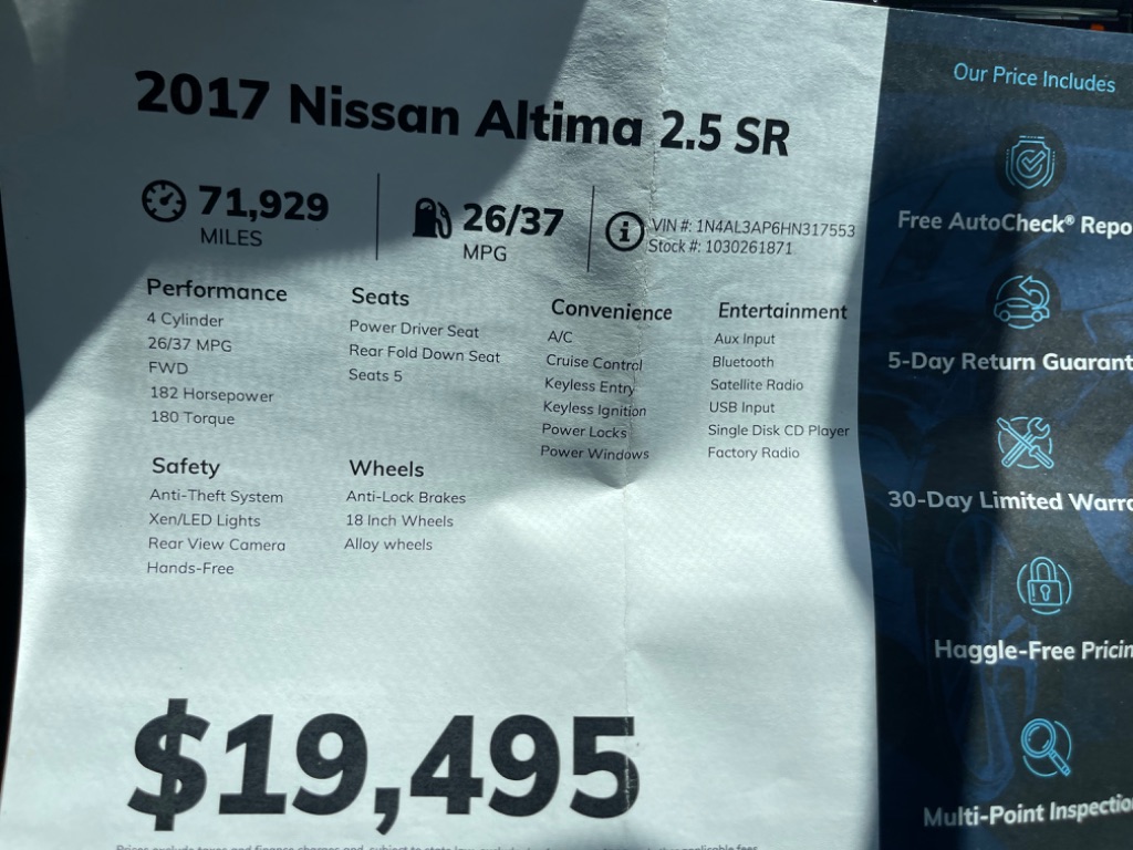 2017 Nissan Altima