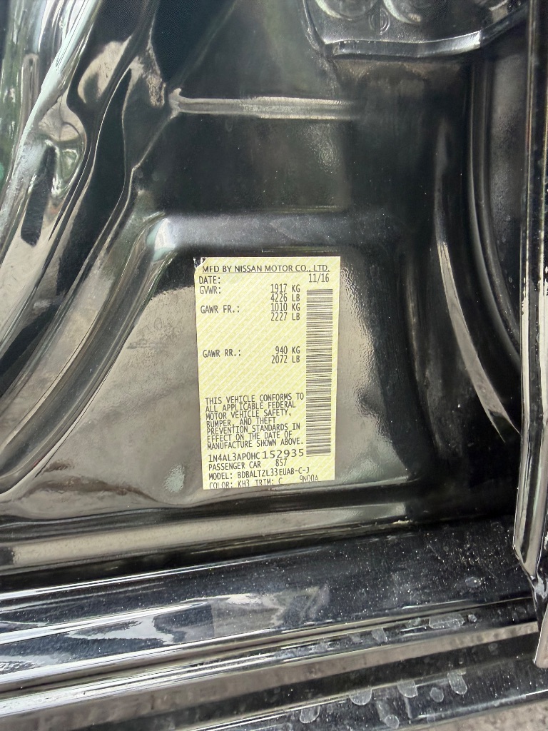 2017 Nissan Altima - $5,500