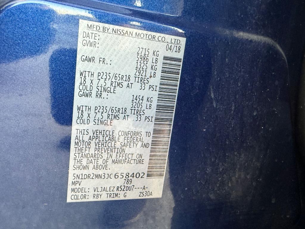 2018 Nissan Pathfinder SV photo