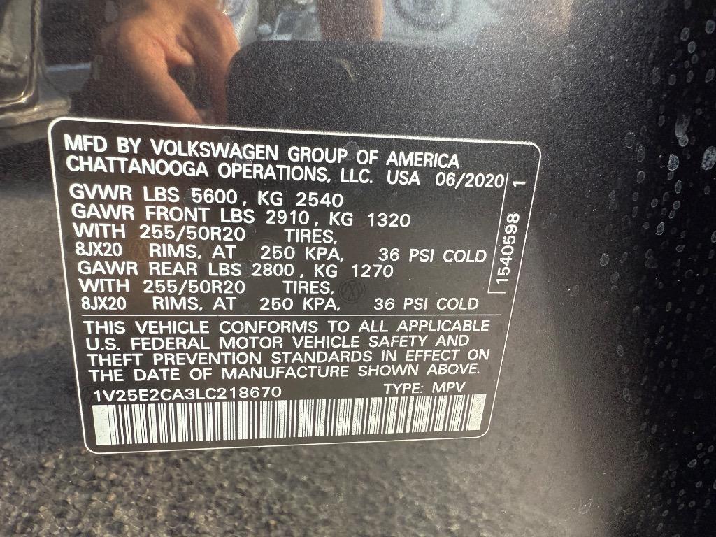 2020 Volkswagen Atlas - $18,590