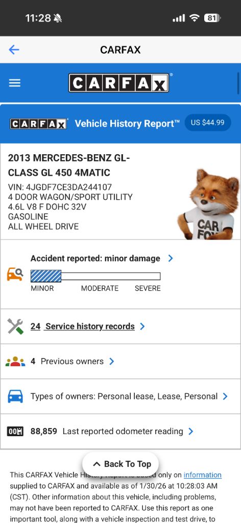 2013 Mercedes-Benz GL-Class - $12,995