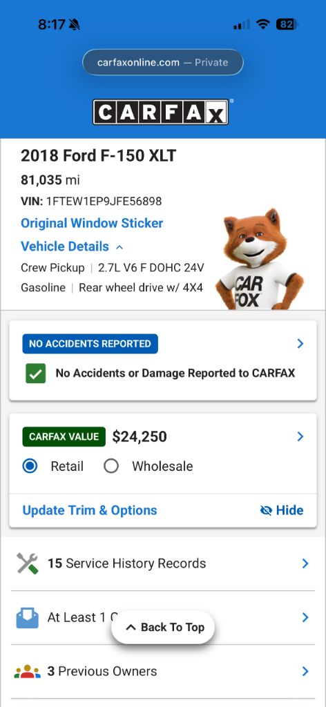2018 Ford F-150 - $22,425