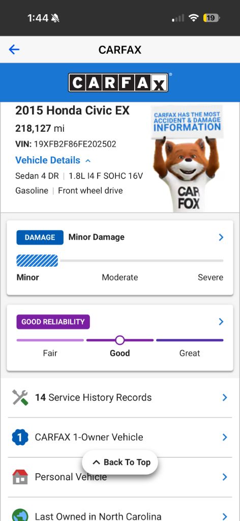 2015 Honda Civic - $8,300