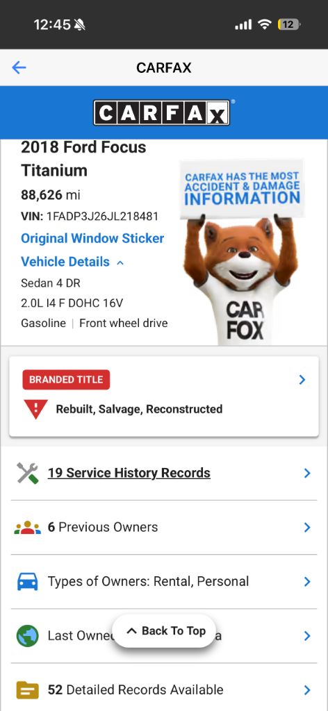 2018 Ford Focus - $6,750
