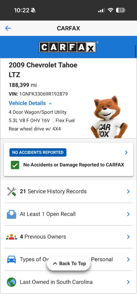 2009 Chevrolet Tahoe - $7,125