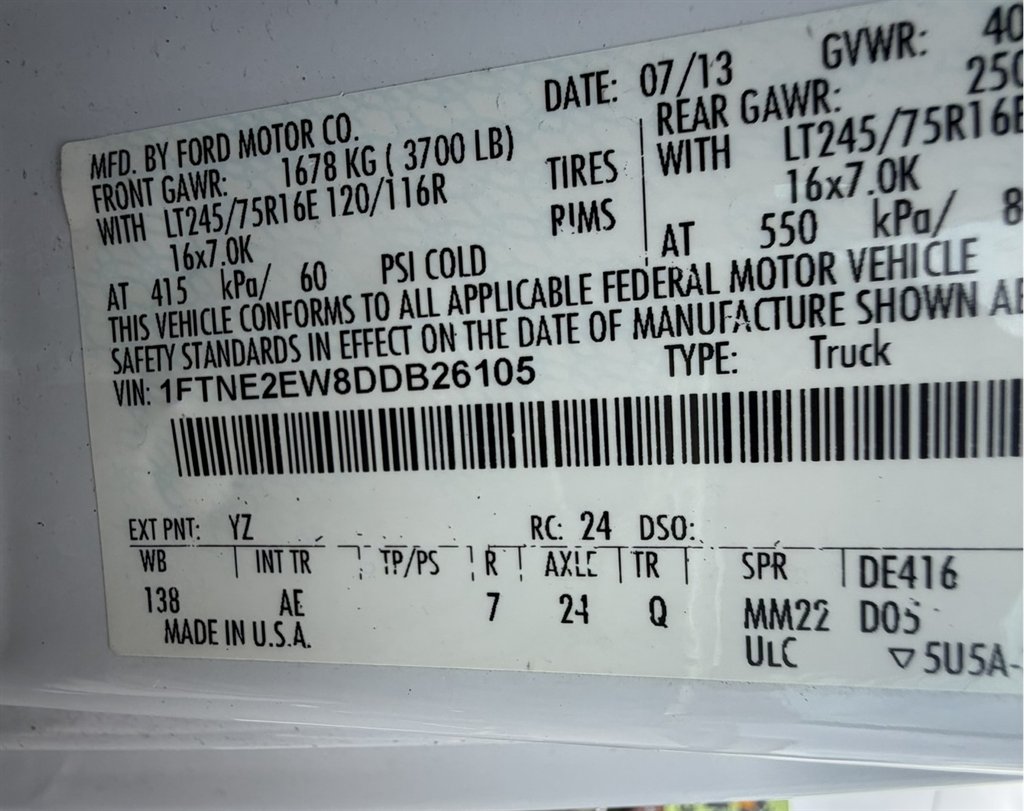 2013 Ford E-250