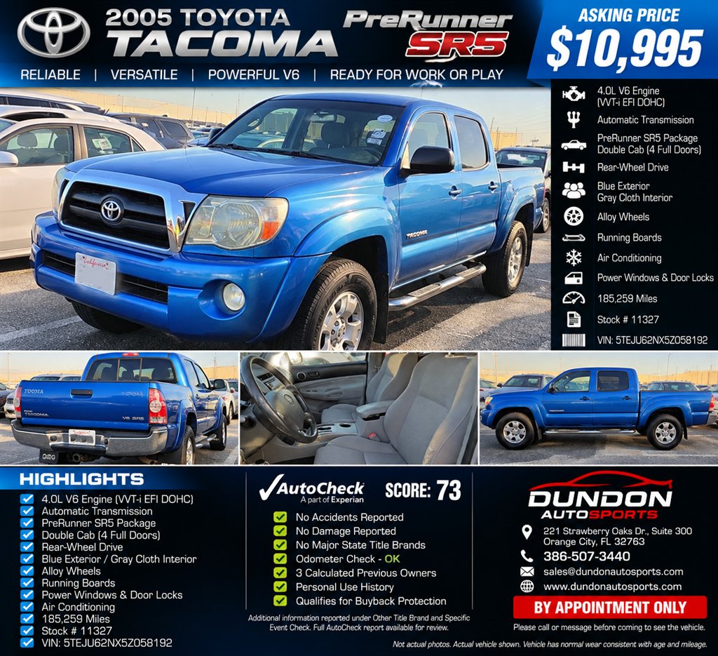 2005 Toyota Tacoma - $11,995