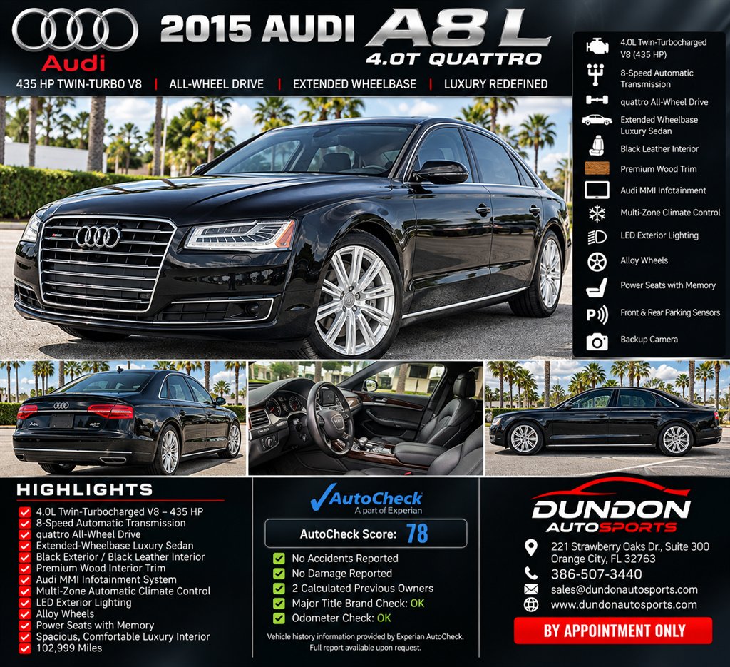 2015 Audi A8 - $18,995