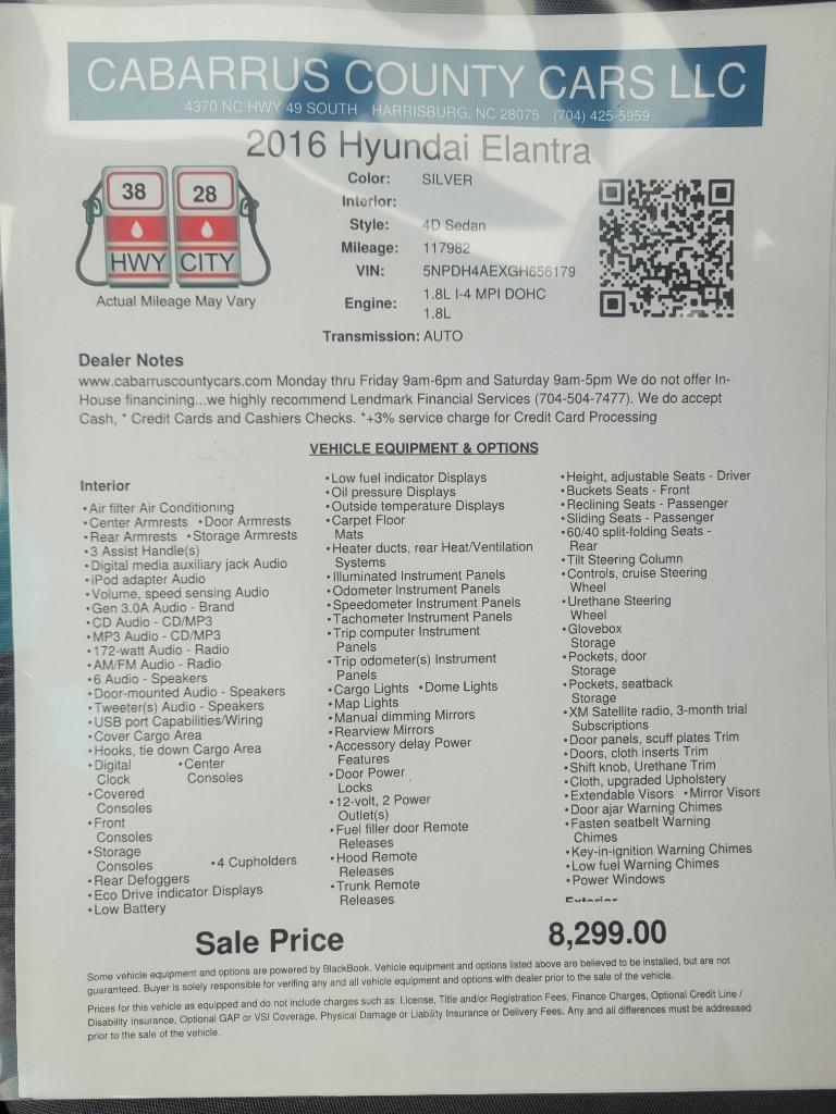 2016 Hyundai Elantra SE photo