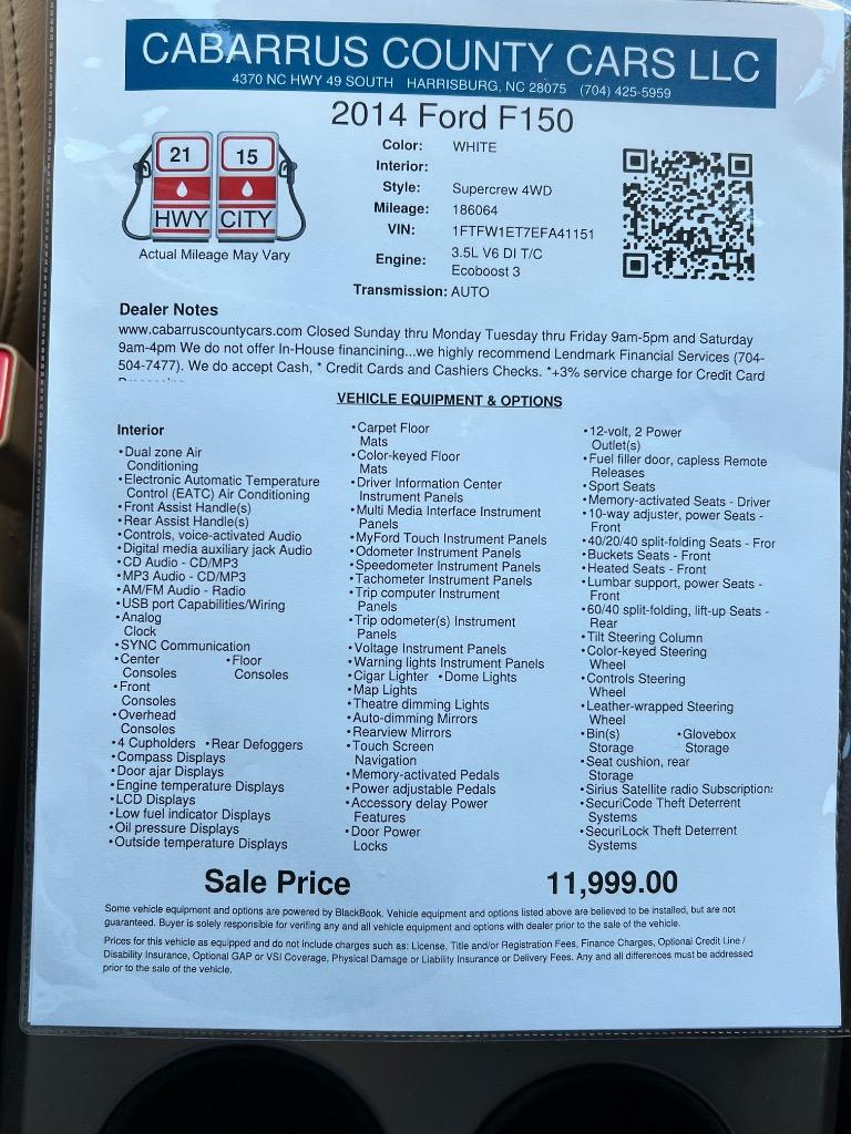 2014 Ford F-150 - $11,999