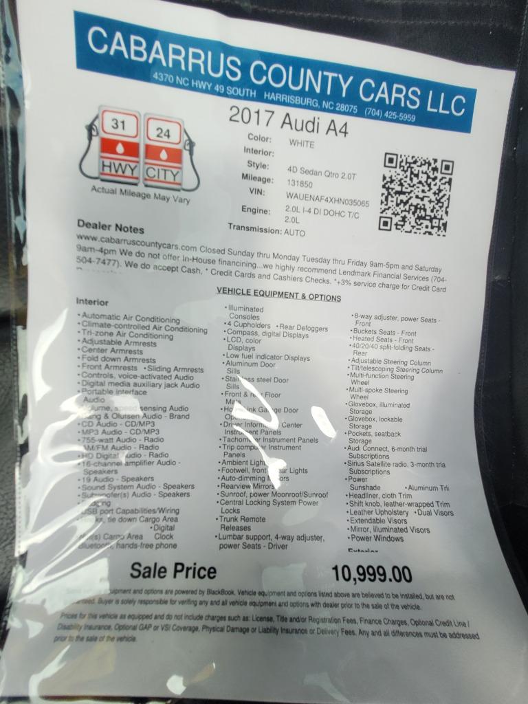 2017 Audi A4 - $10,999