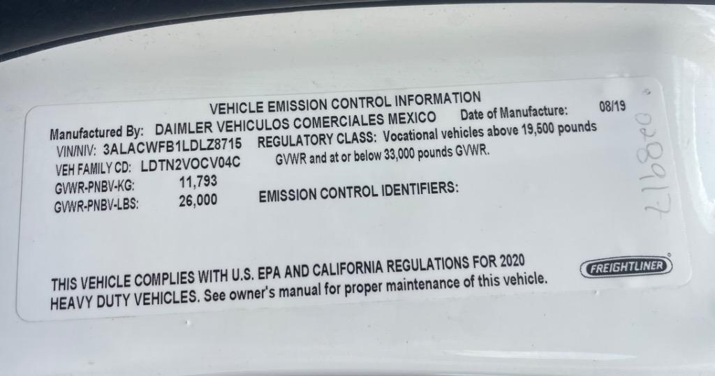 2020 Freightliner M2 - $65,000