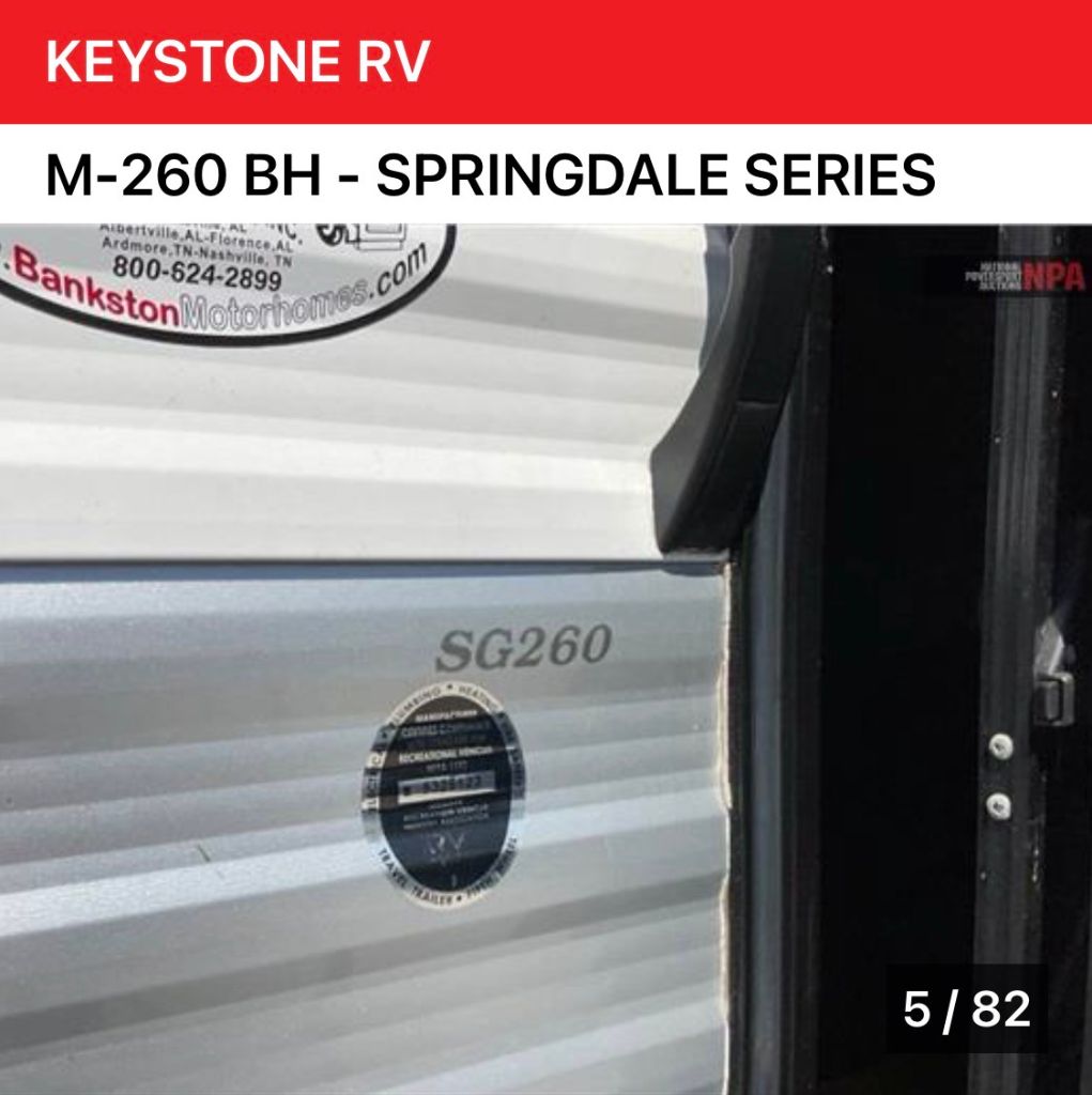 2019 Keystone RV Springdale Series - $3,500