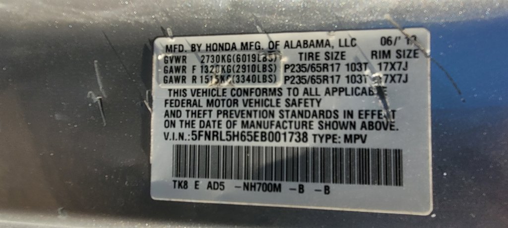 2014 Honda Odyssey